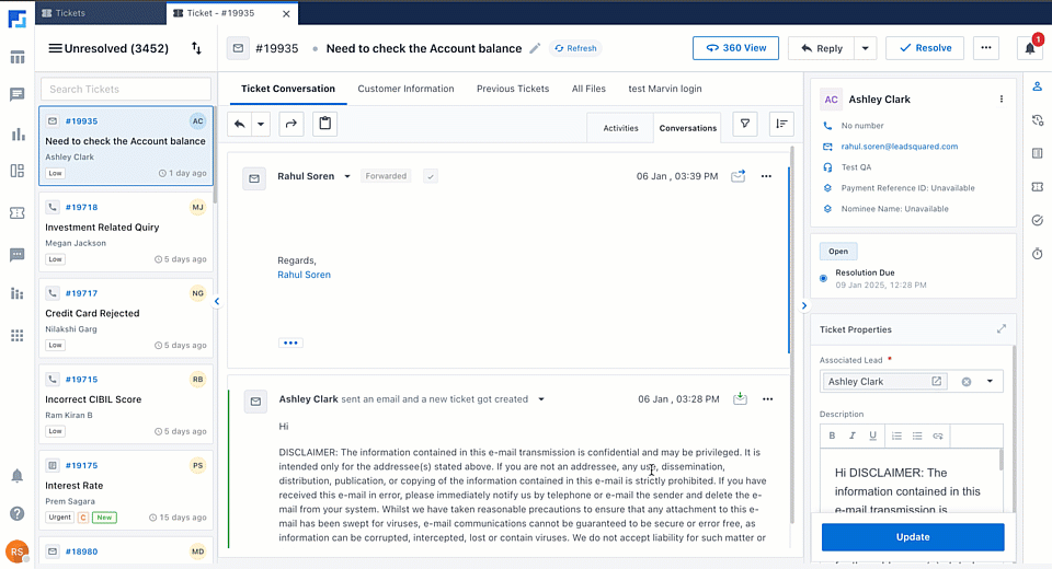 LeadSquared Service CRM