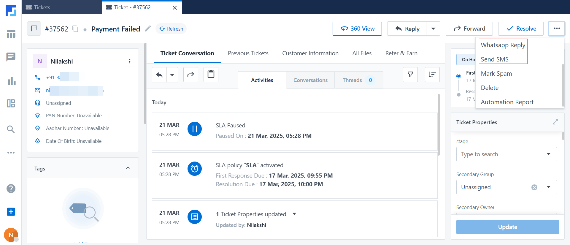 LeadSquared Service CRM