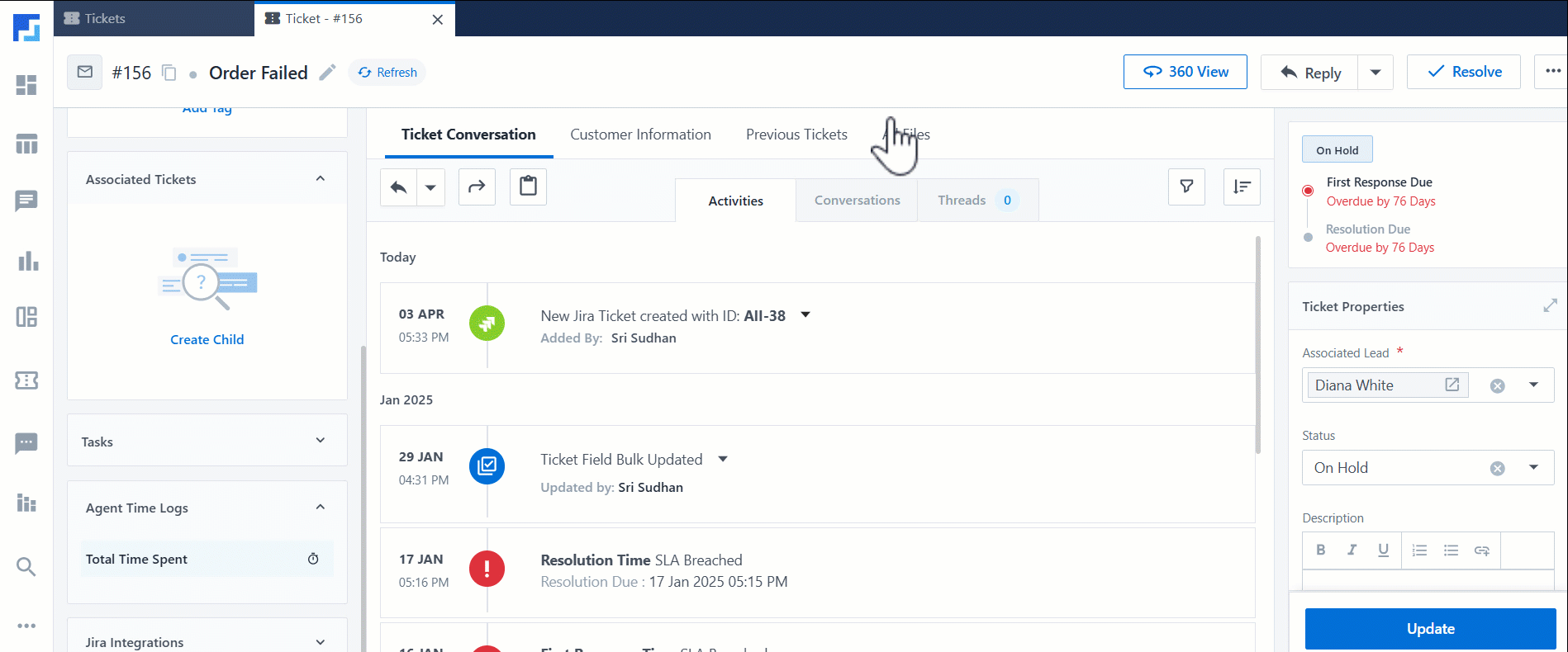 LeadSquared Service CRM