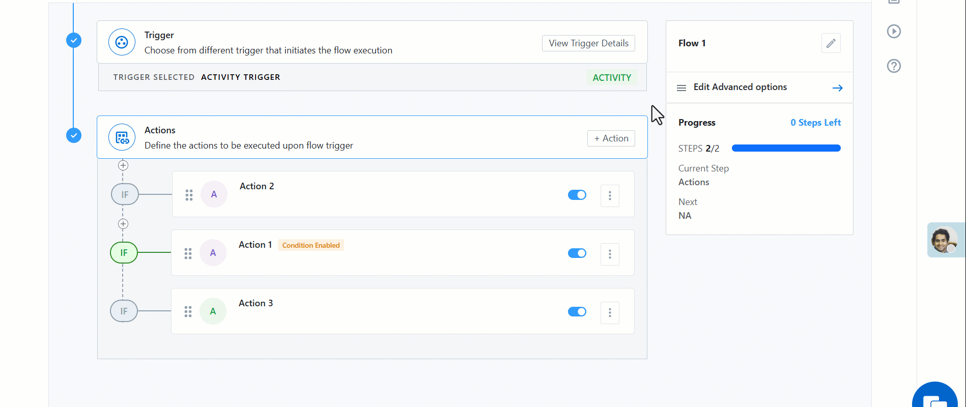 action controls