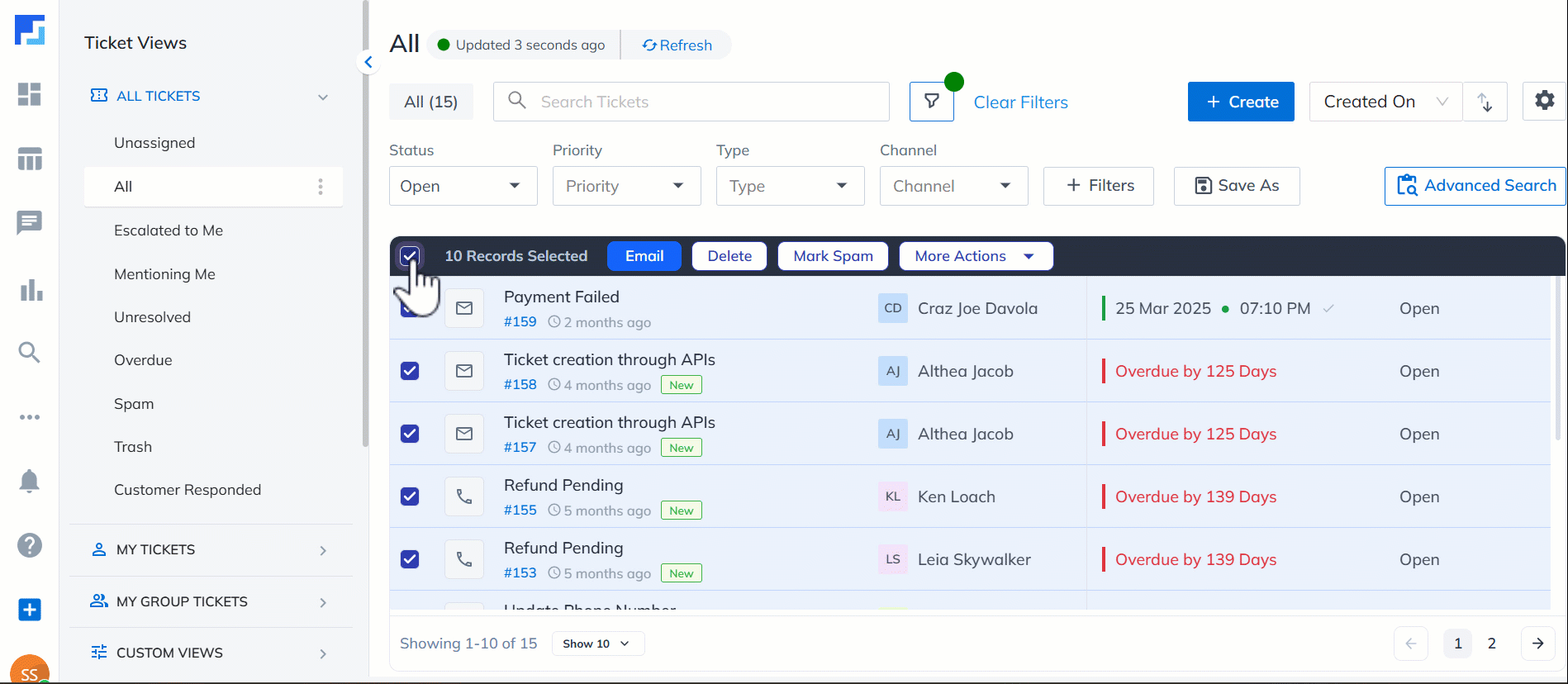 LeadSquared Service CRM Export
