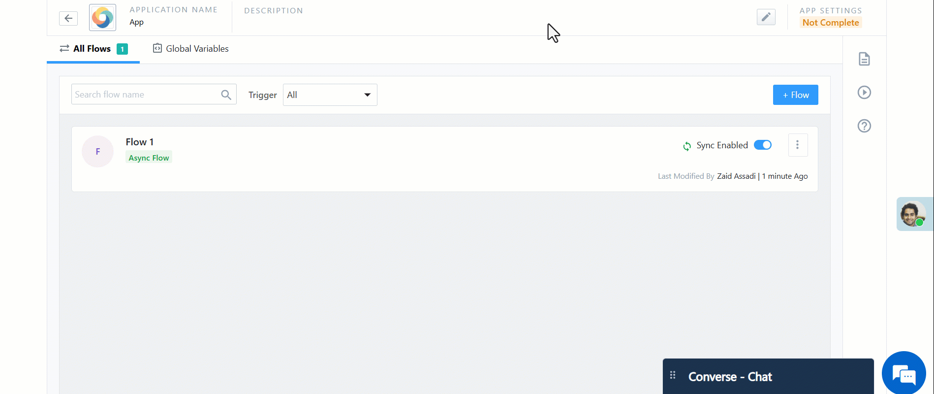 configure advance option on the uds flows