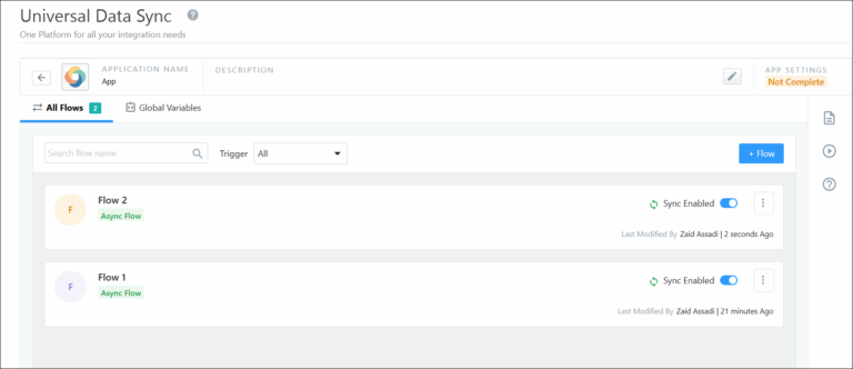 Universal Data Sync (UDS) - Create a Data Flow - Help & Support