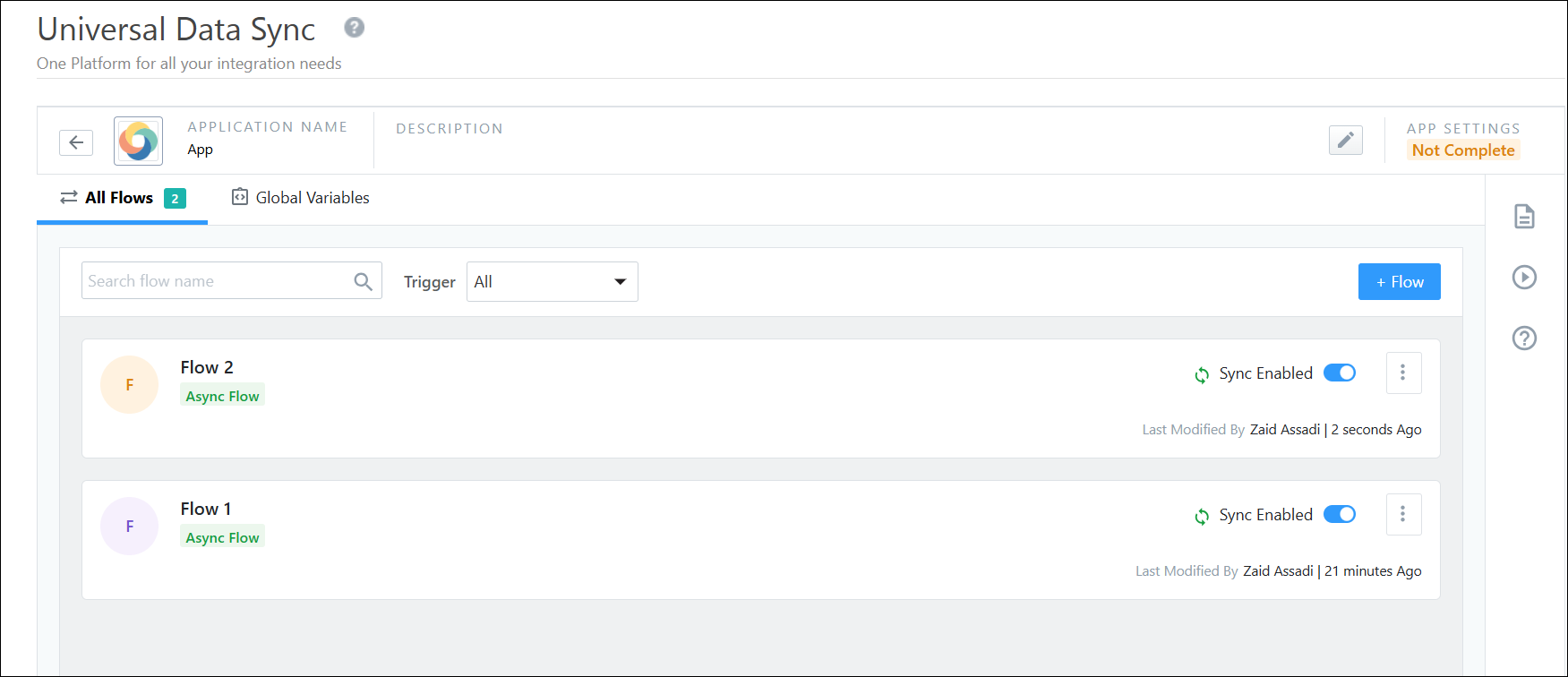 multiple data flows