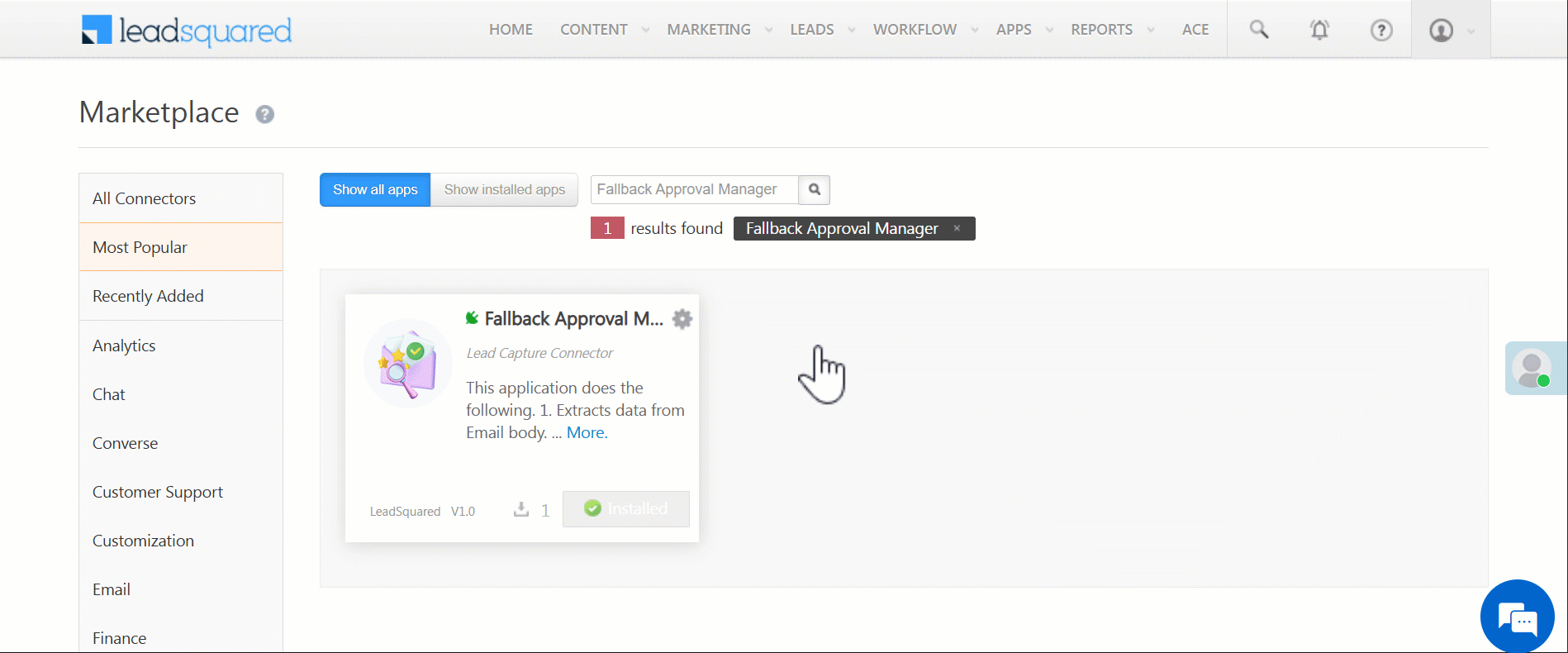 LeadSquared Approval Fallback Connector