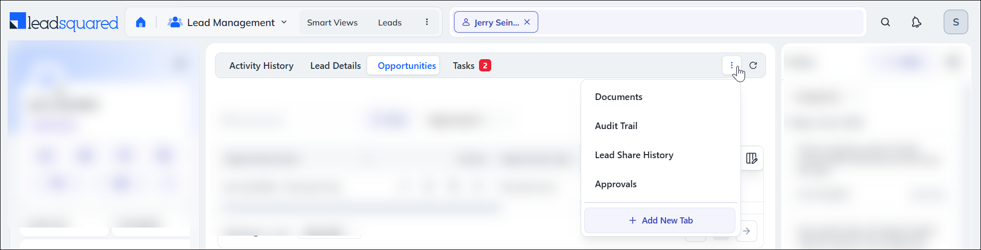 Tab Navigation on Entity Details Pages