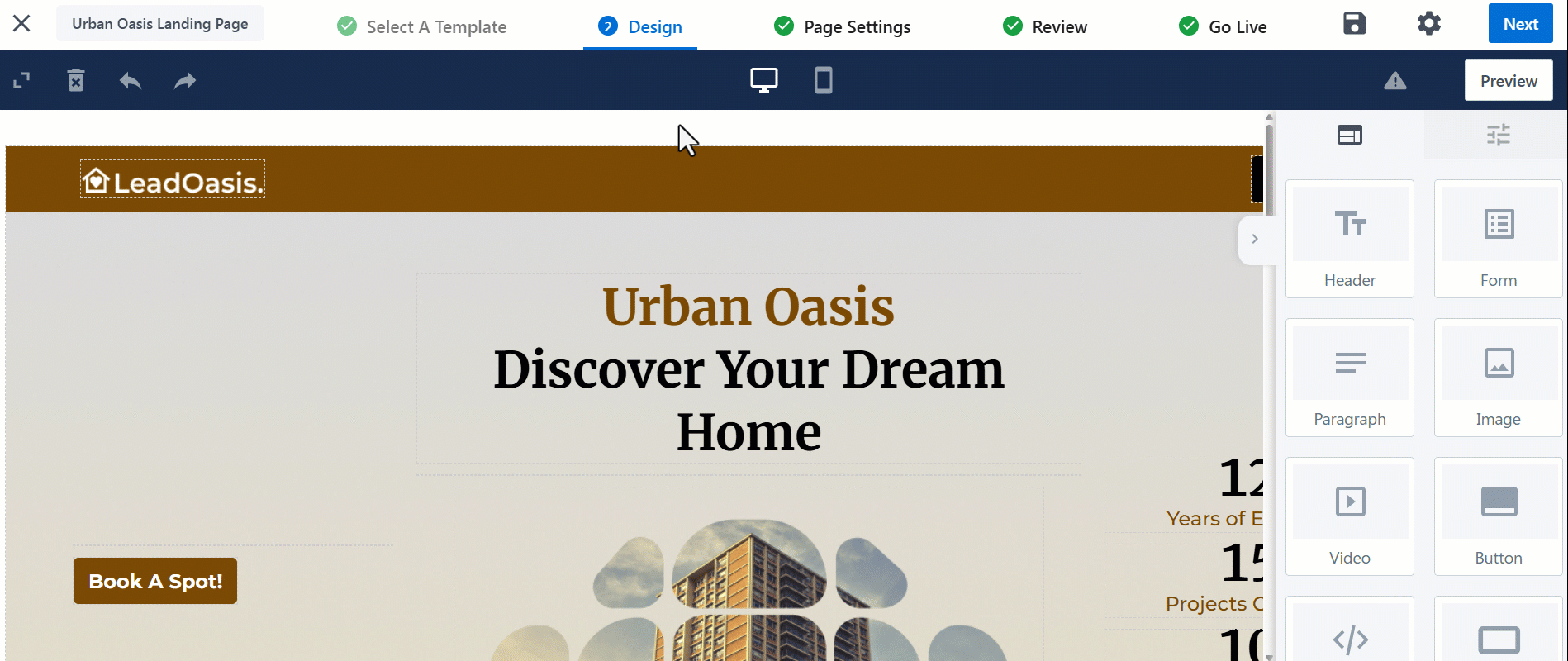 navigate to mobile editor on LPP