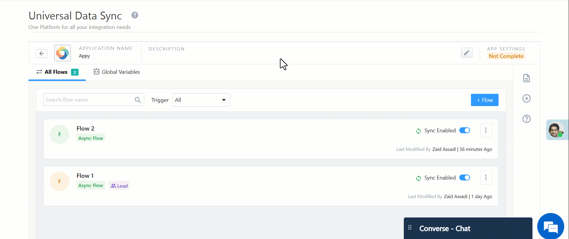 navigate to trigger selection in UDS