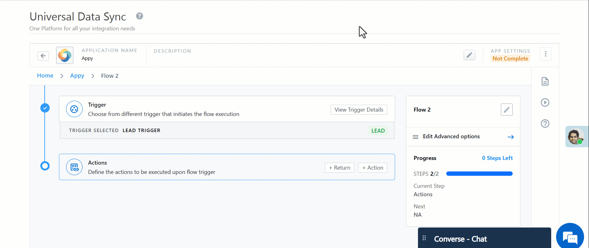 navigate to update a lead uds