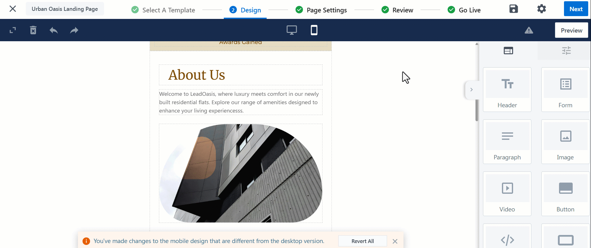 revert changes on the mobile editor for lpp