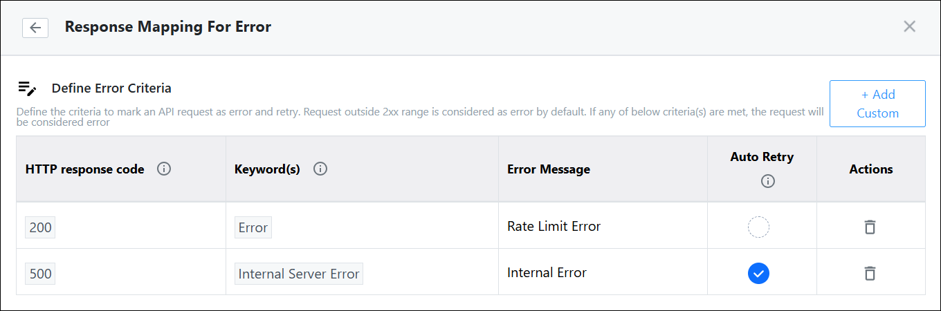 uds error response mapping