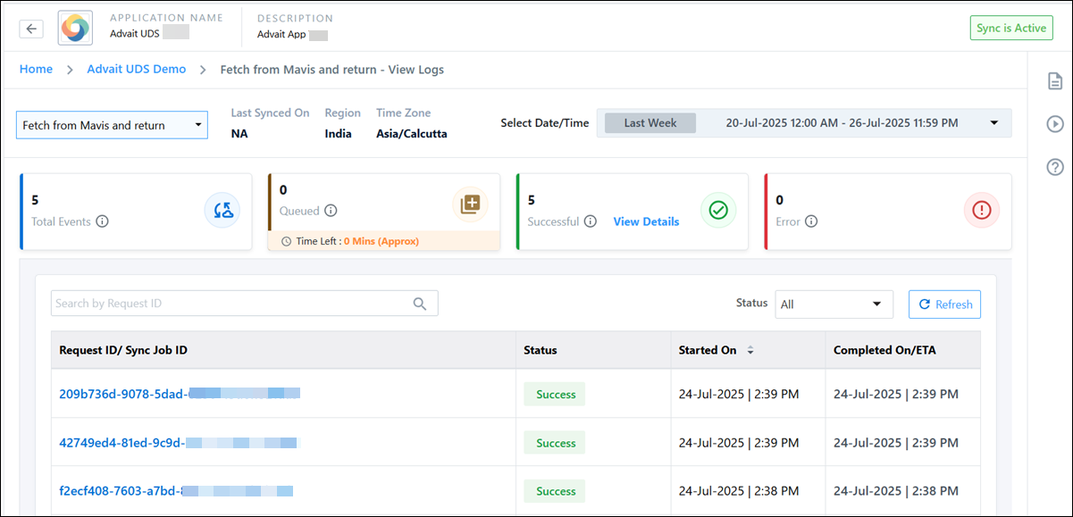 uds logs overview