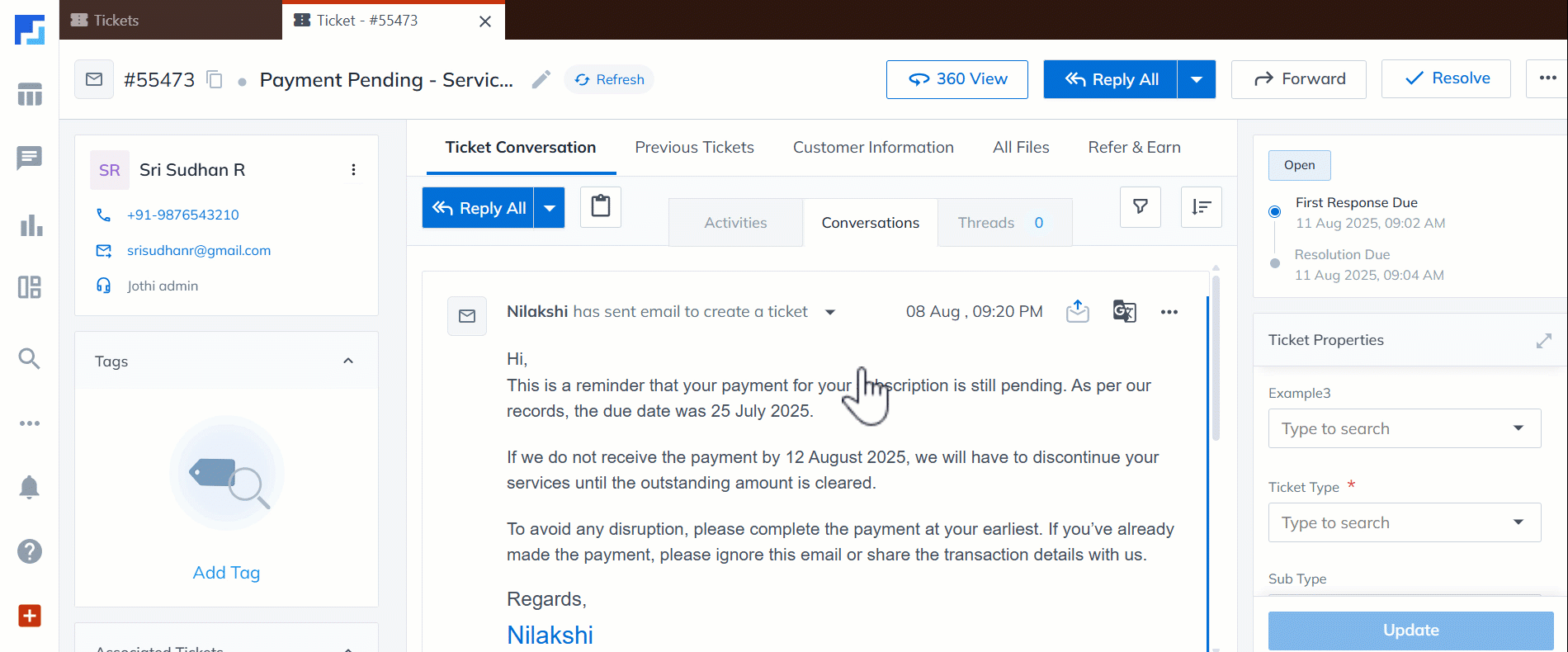 LeadSquared Service CRM
