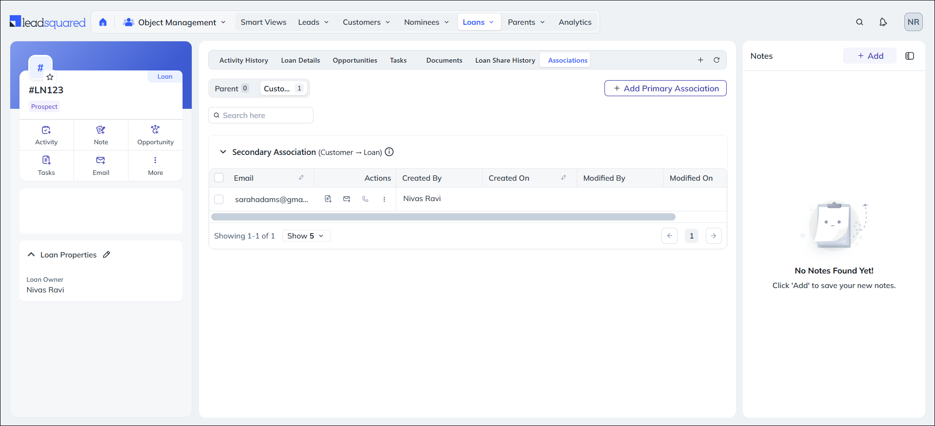 Leadsquared - Object Types Association