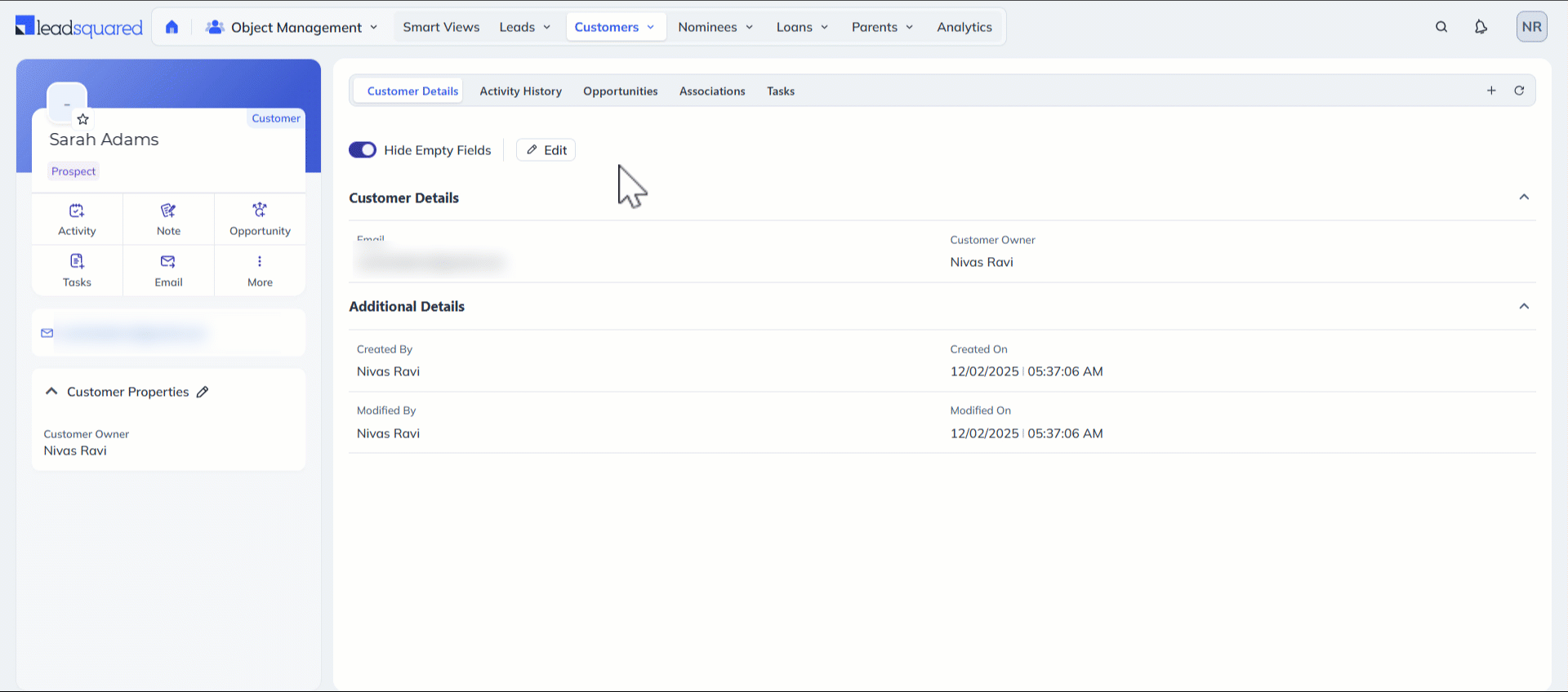 Leadsquared - Object Types Associations