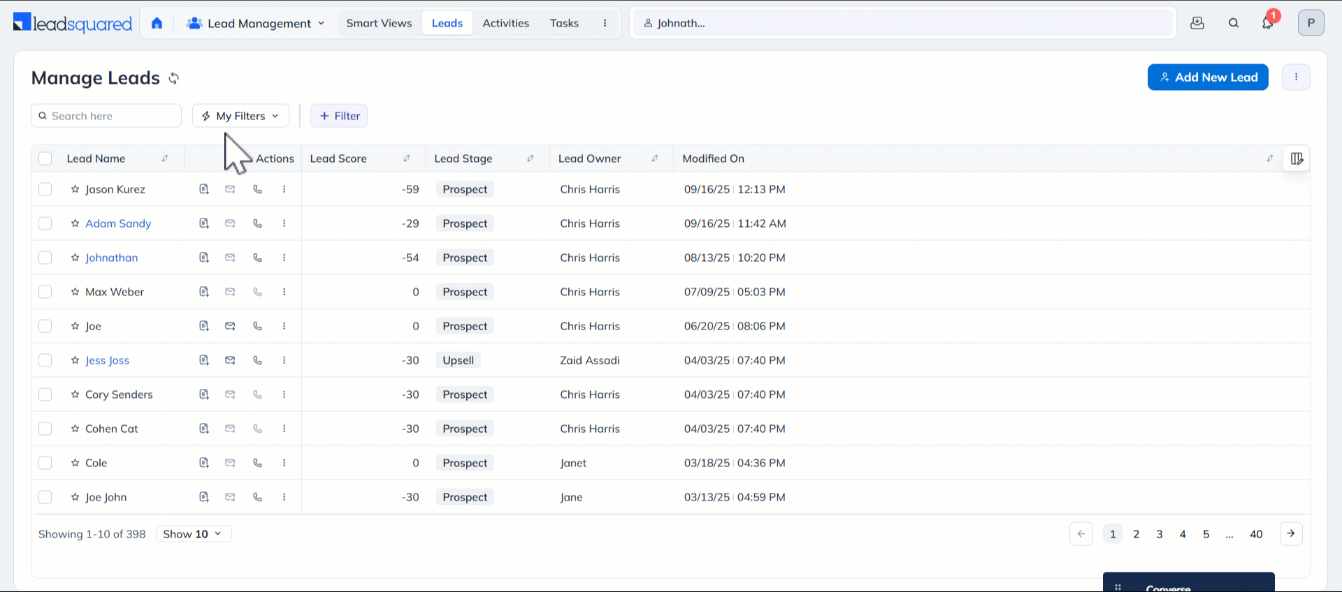 Leadsquared - Delete Leads