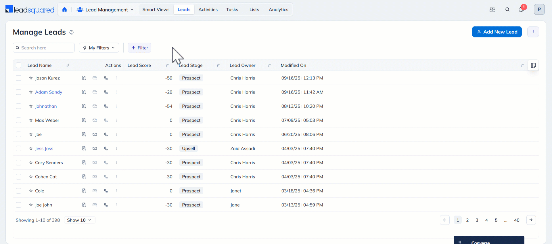 Leadsquared - Delete Leads