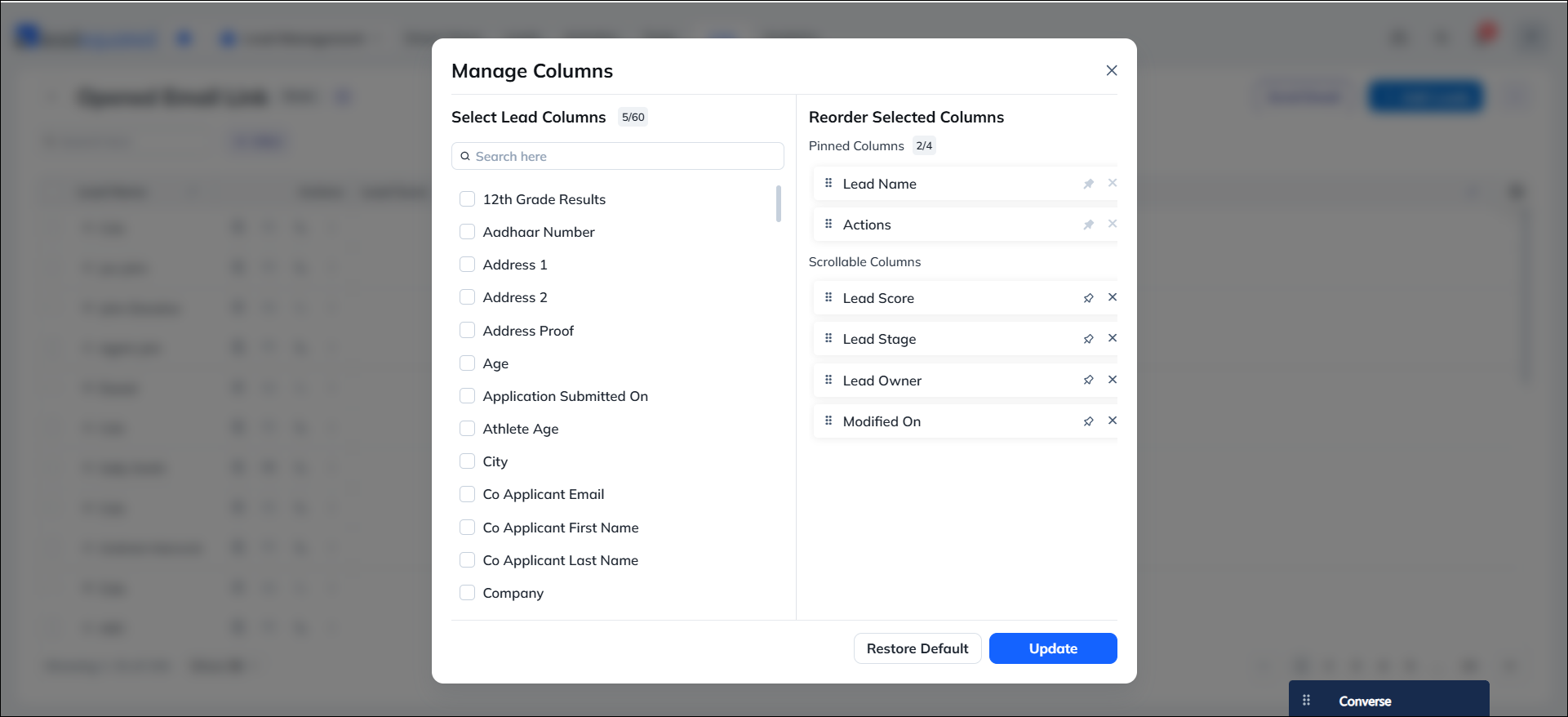 Leadsquared - List Management