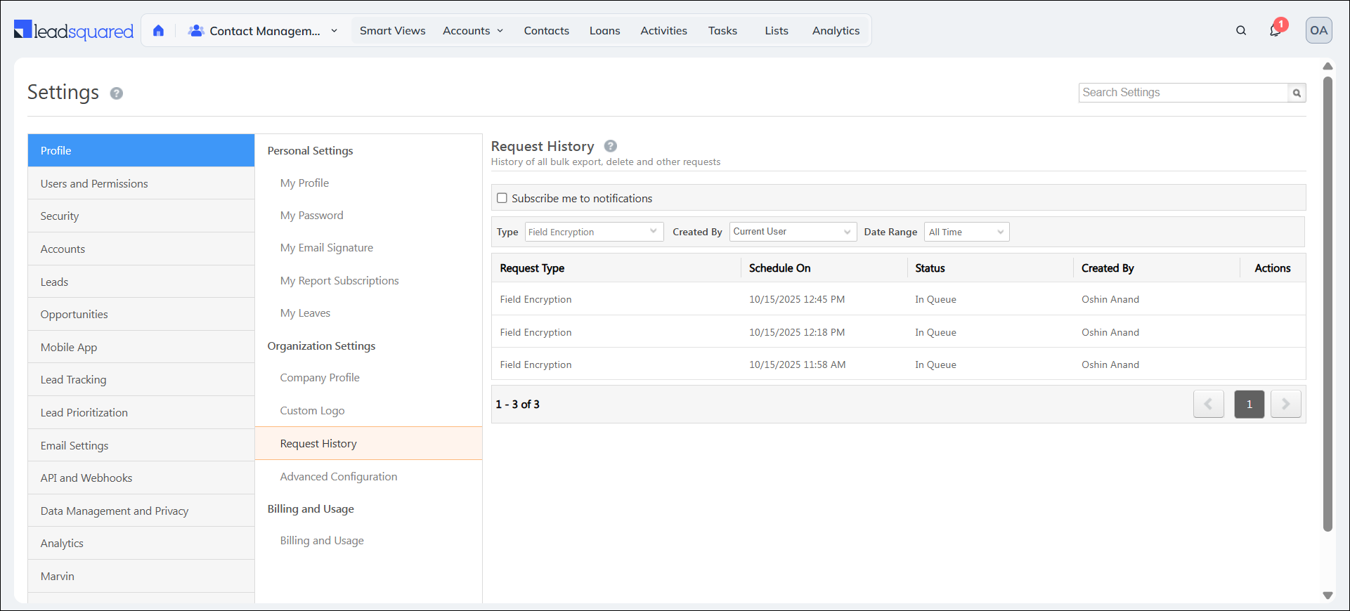 Leadsquared - Field Level Encryption
