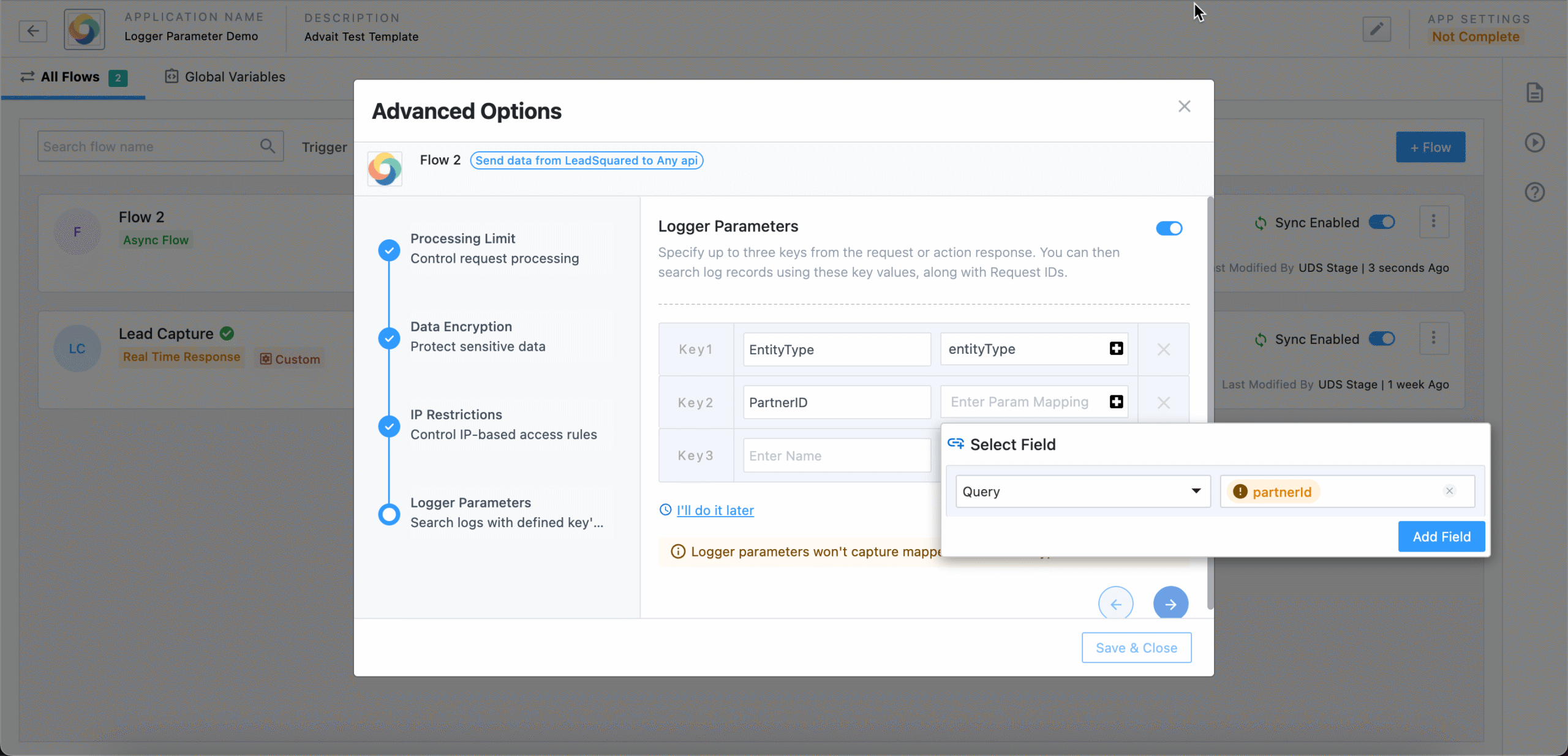 custom mapping logger