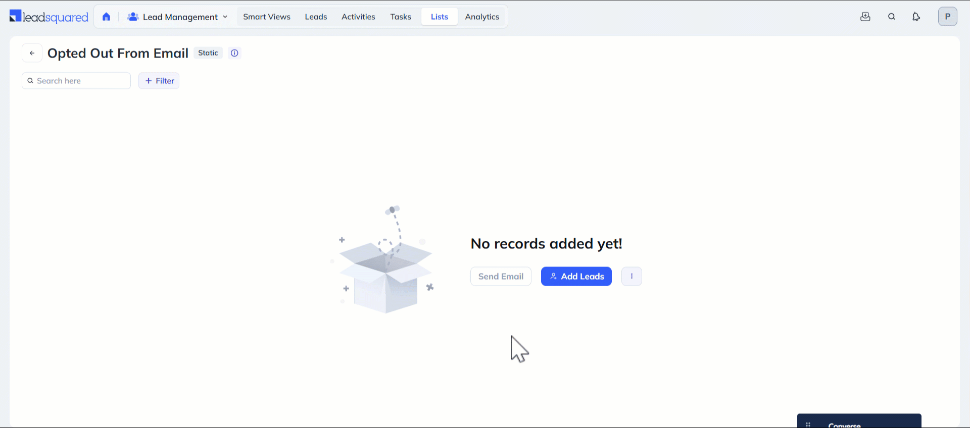Leadsquared - List Management