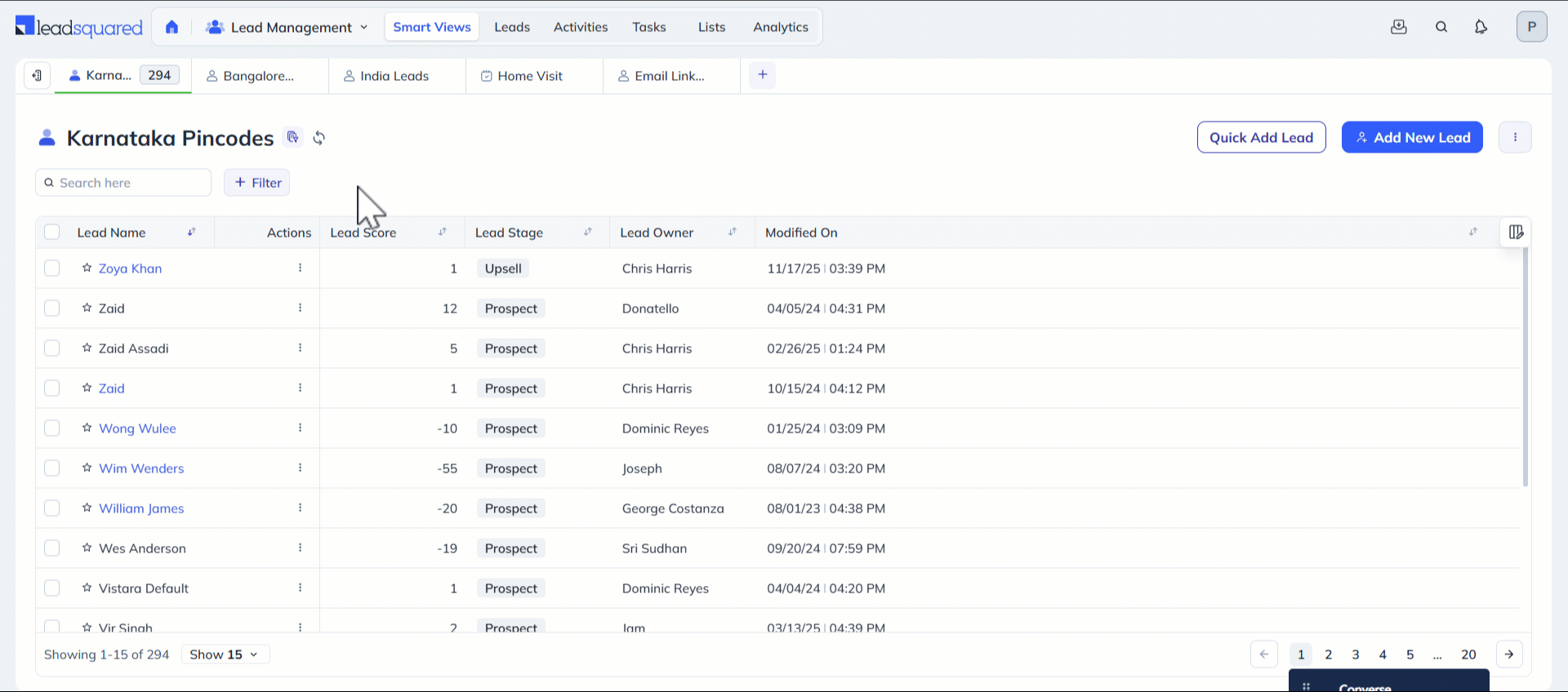 Leadsquared - App Tabs
