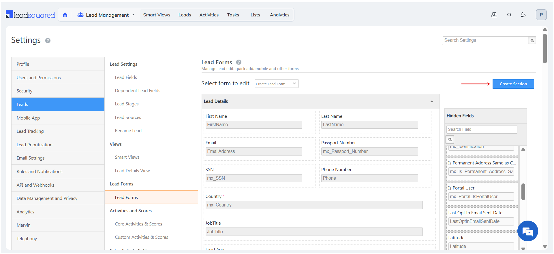 Leadsquared - Lead Form Customization