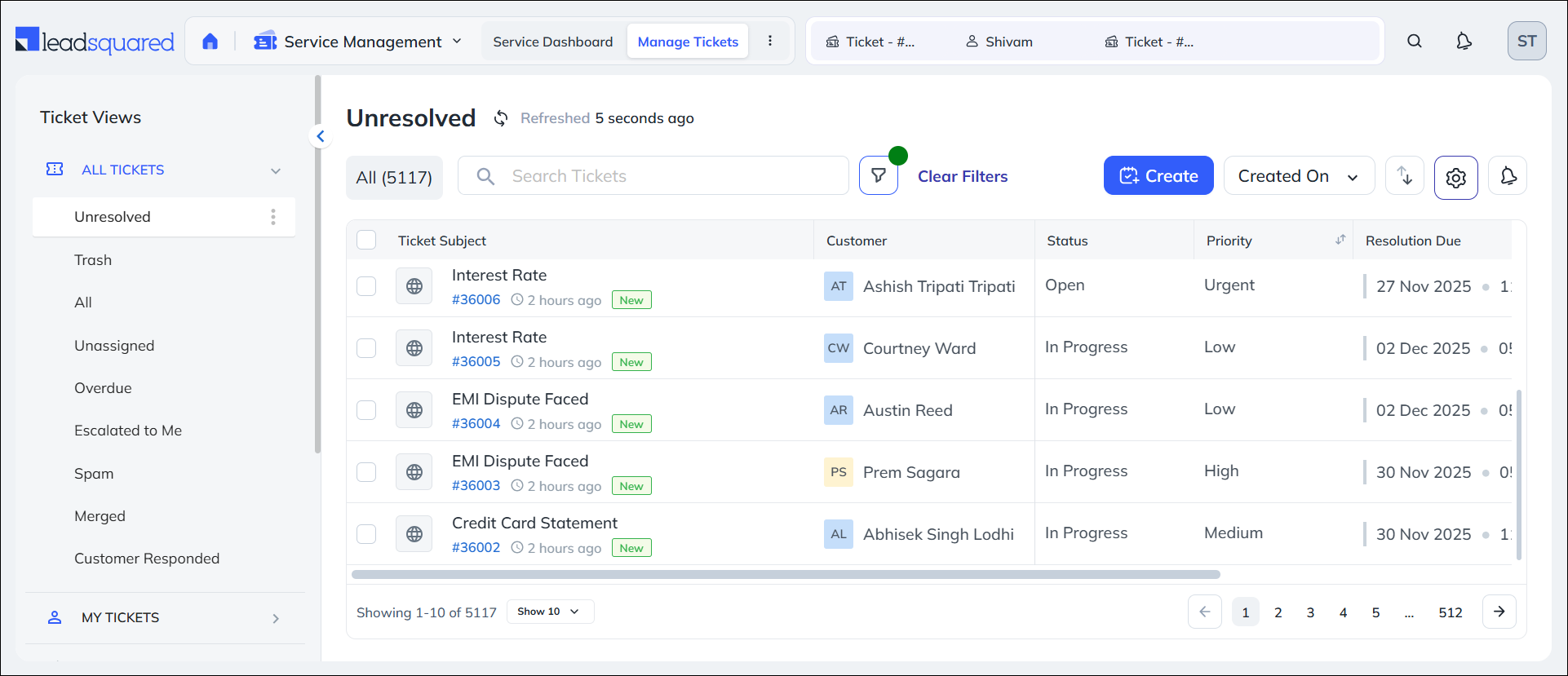 LeadSquared Service CRM