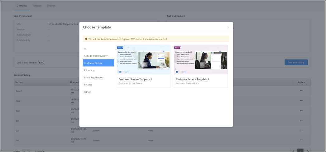 service csat templates