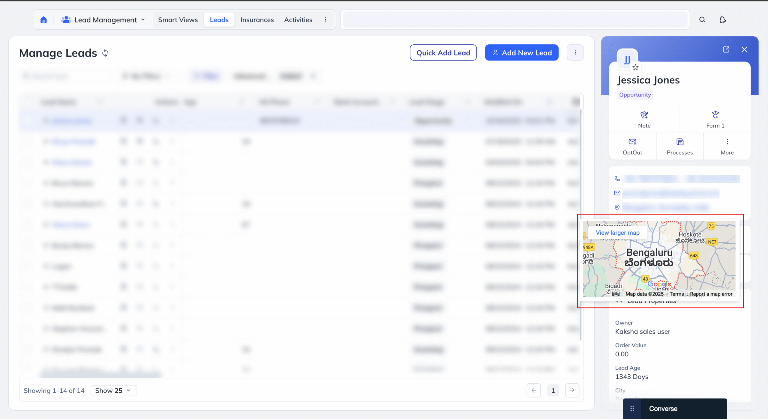 Leadsquared - Map Tooltip