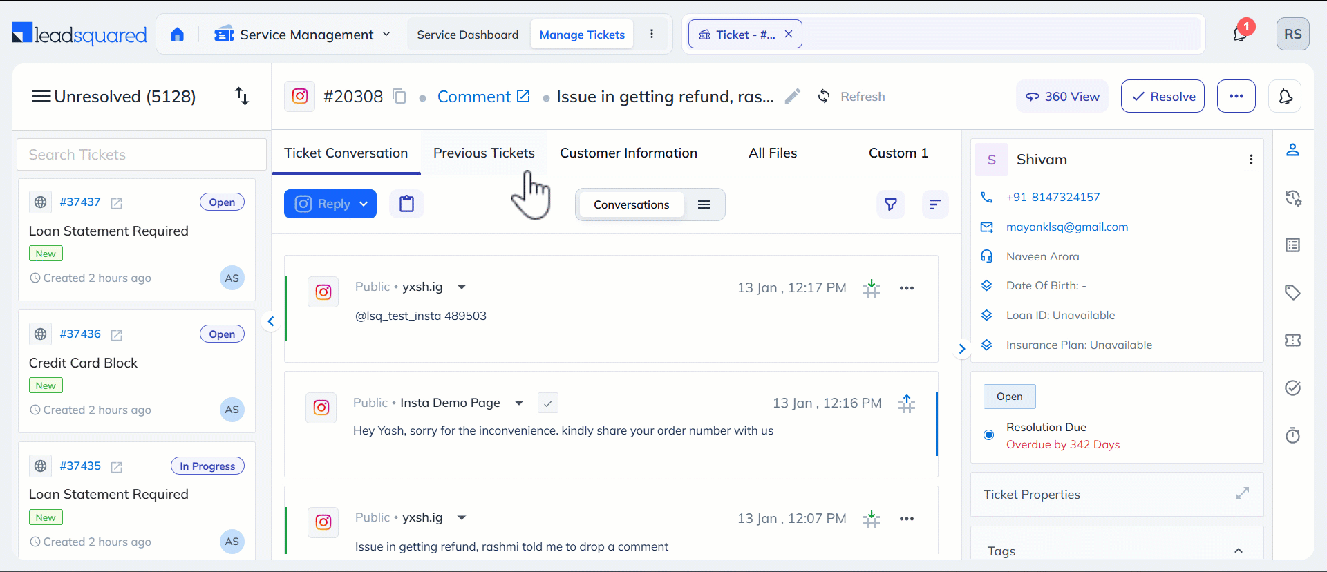 LeadSquared Service CRM