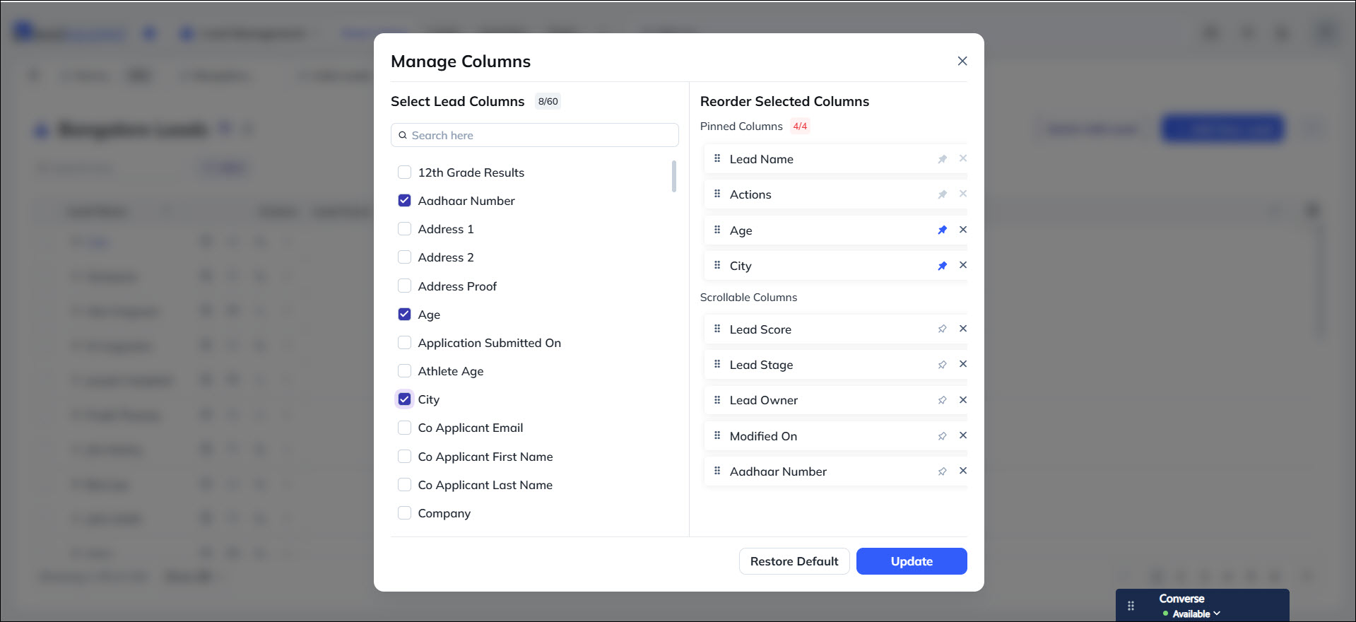 Leadsquared - Smart Views for Administrators