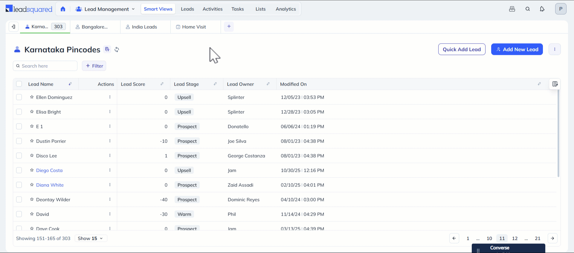 Leadsquared - Smart Views