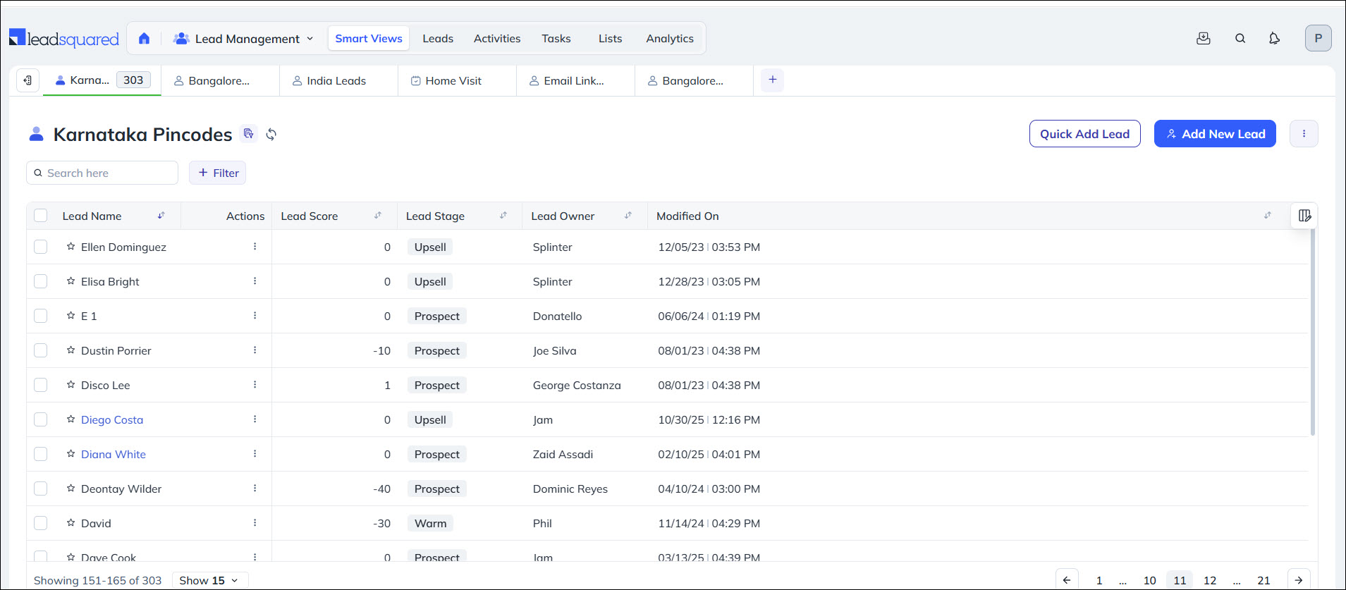 Leadsquared - Smart Views