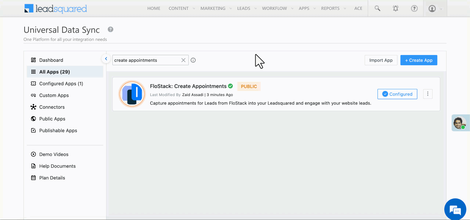 flostack create appointments