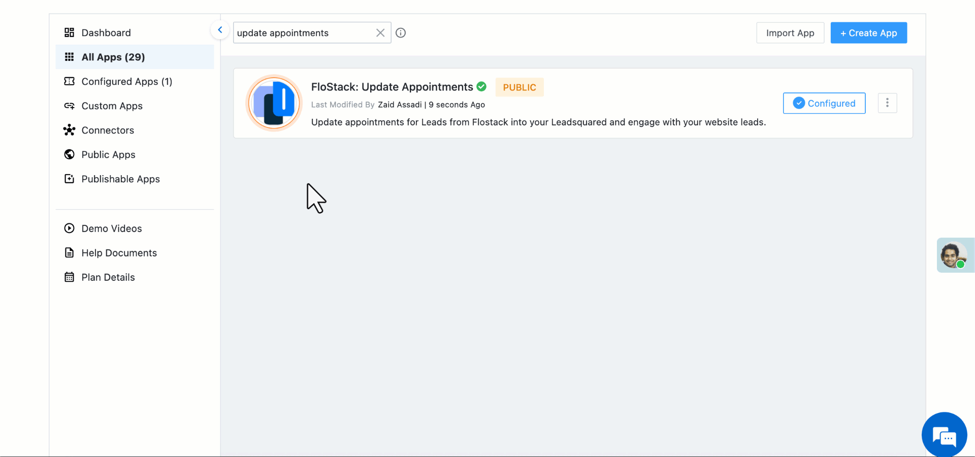 flostack update appointments