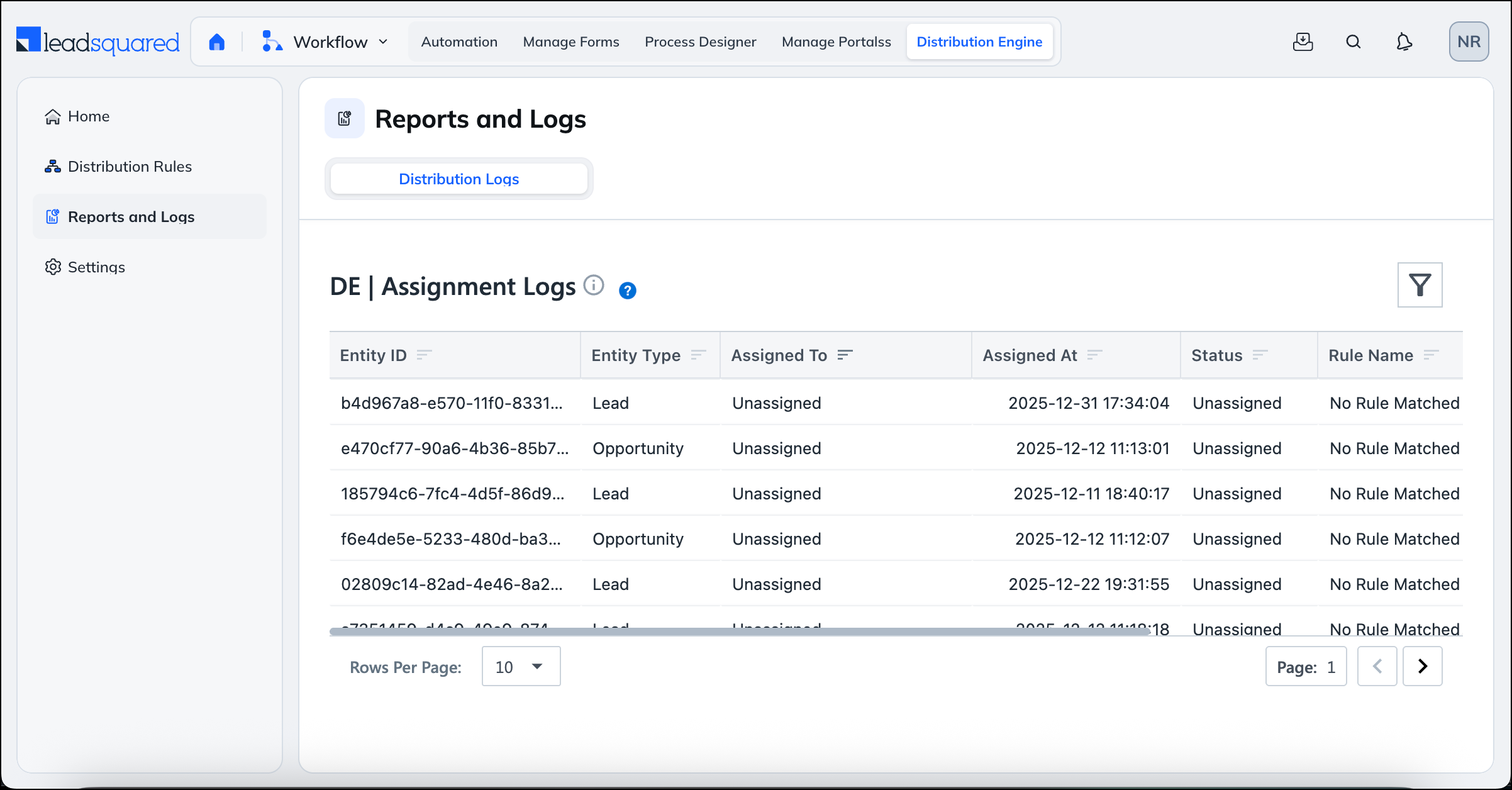 reports and logs