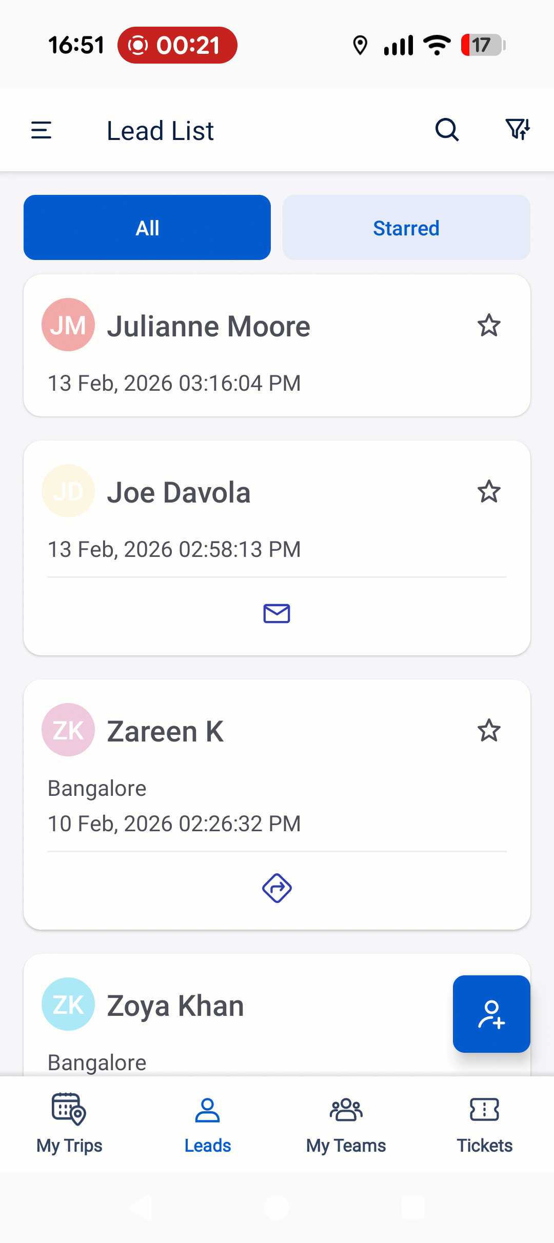 LeadSquared Service CRM Mobile App