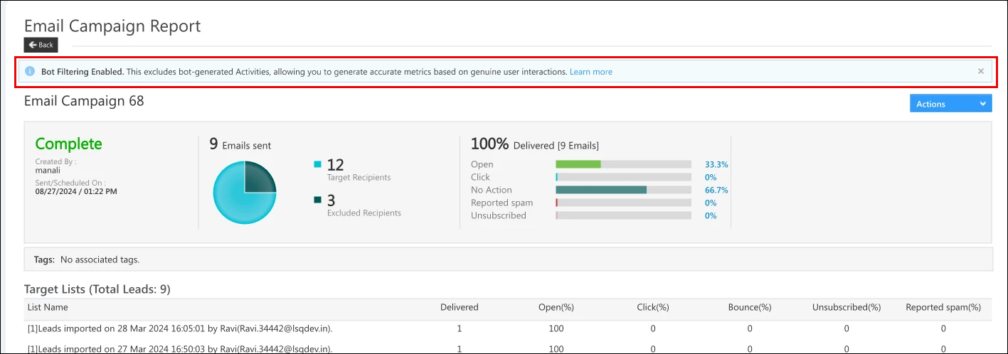 Leadsquared - Bot Filtering