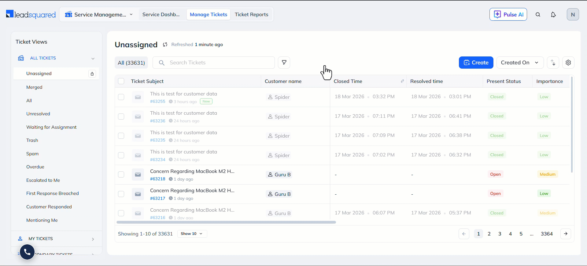 LeadSquared Service CRM