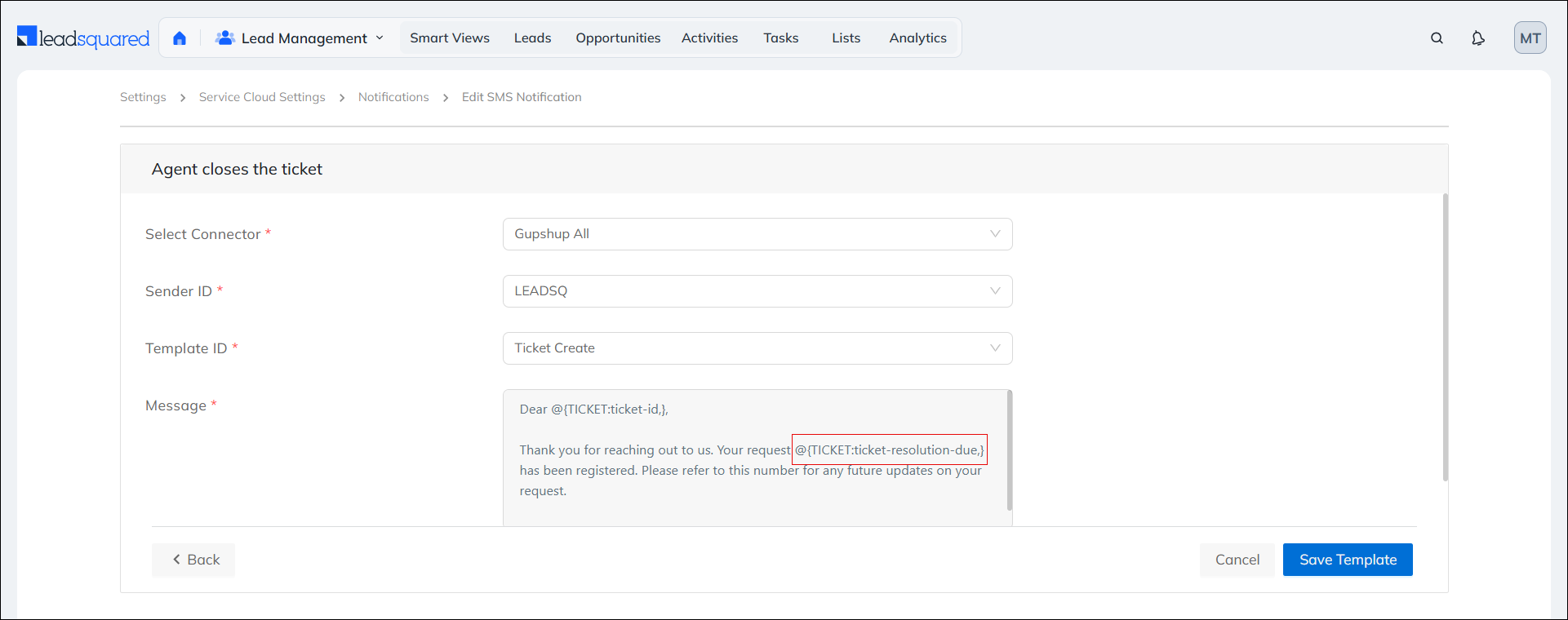 LeadSquared Service CRM