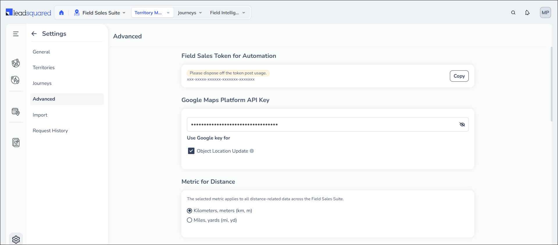 Leadsquared - Territories