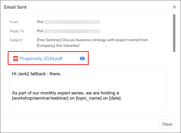 Leadsquared - One-To-One Emails