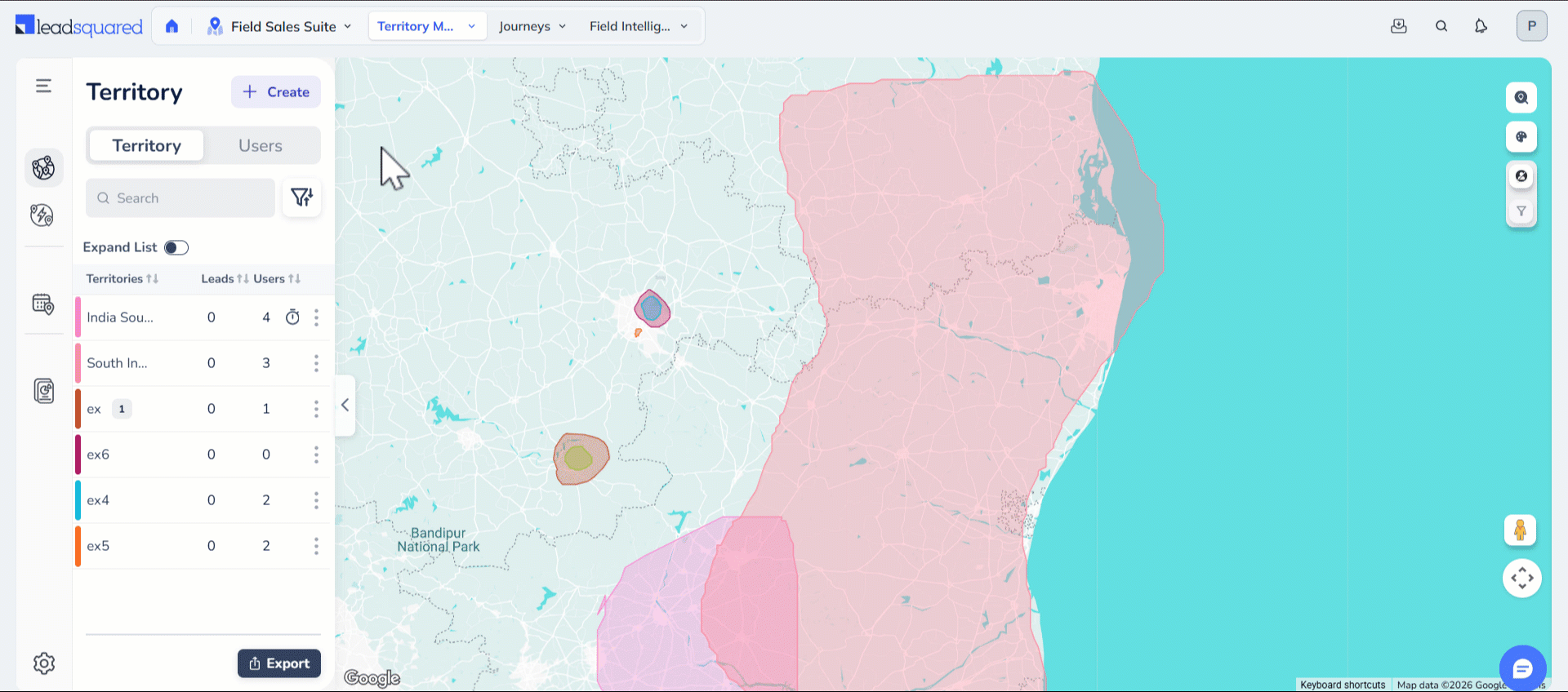 Leadsquared - Territories