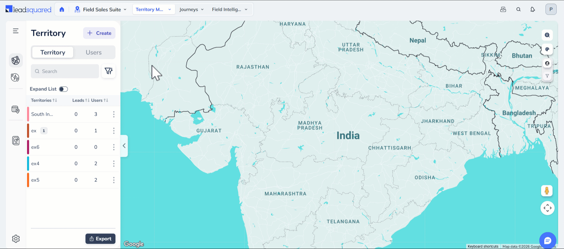 Leadsquared - Territories