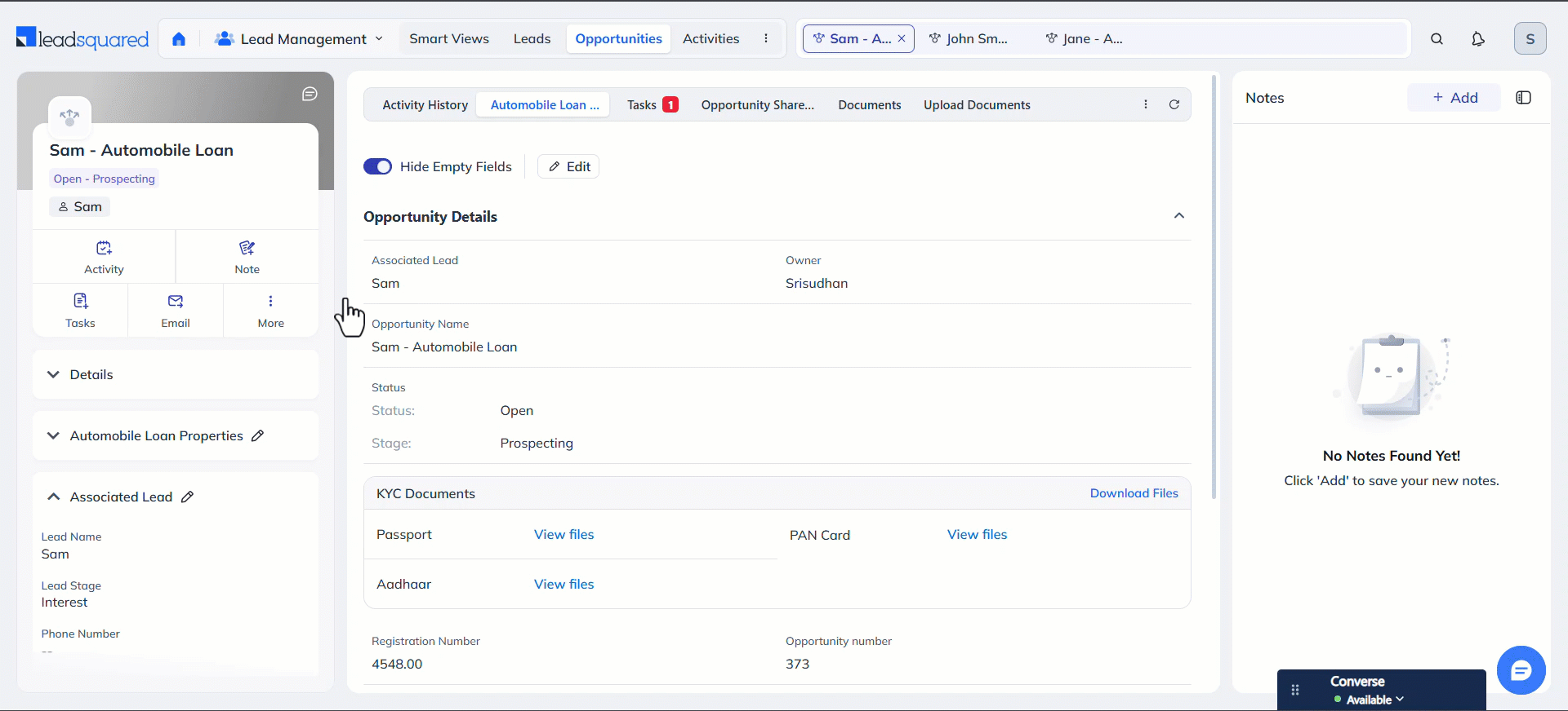 LeadSquared Opportunitites