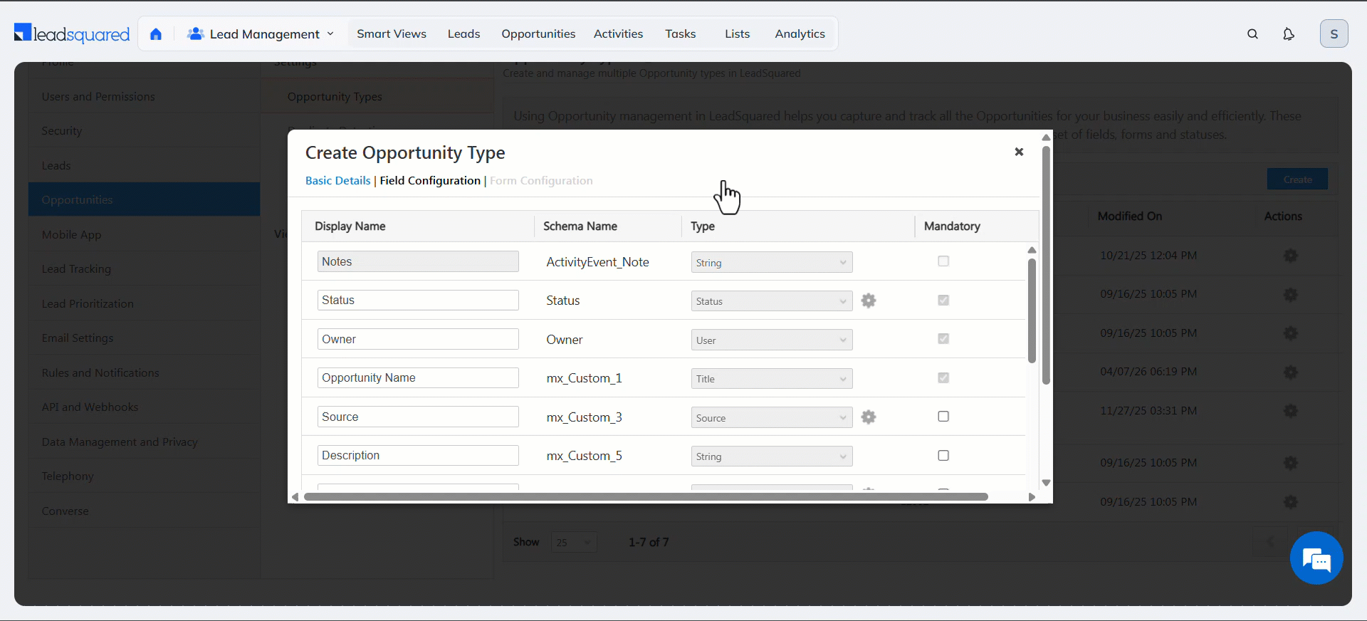 LeadSquared Opportunitites