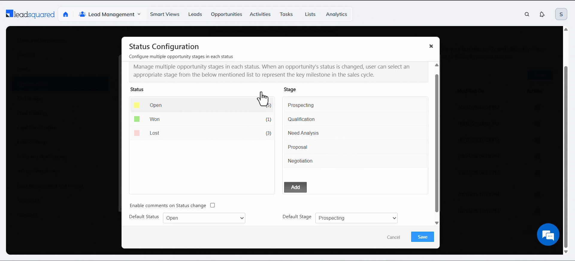 LeadSquared Opportunitites