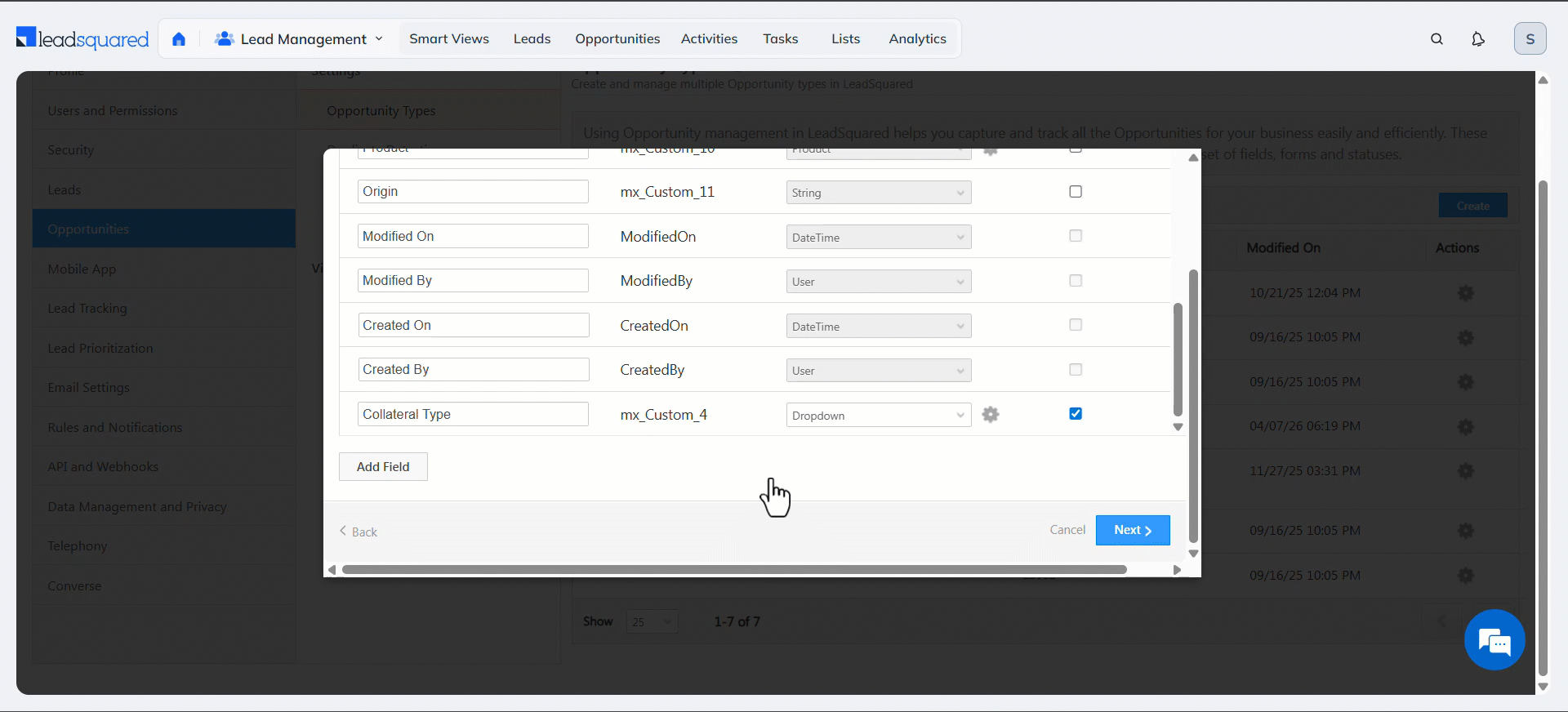 LeadSquared Opportunitites