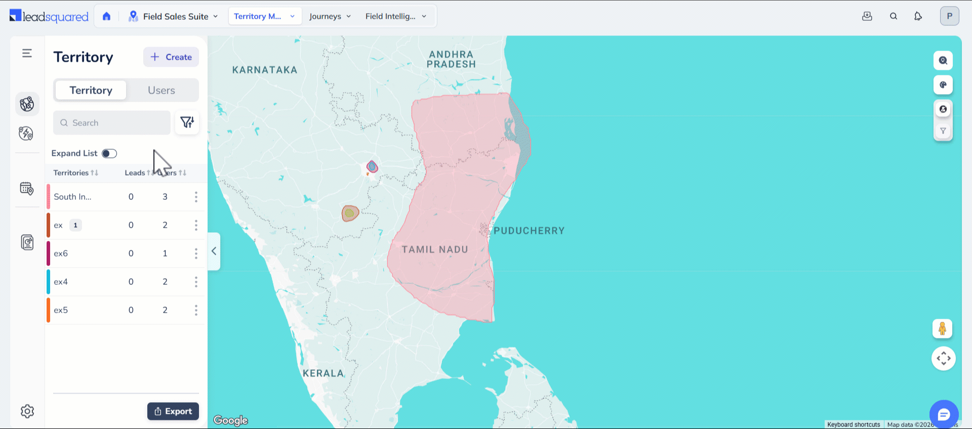 Leadsquared - Territories